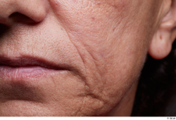 Face Mouth Cheek Ear Skin Woman Slim Wrinkles Studio photo references